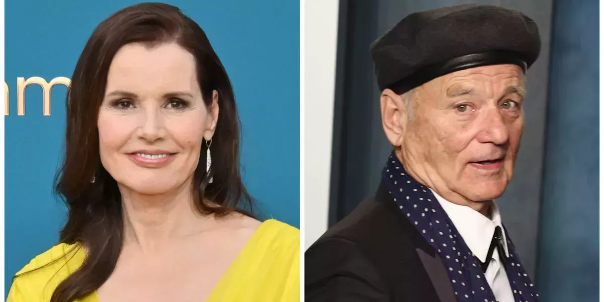 Geena Davis dice que una entrevista reaparecida en la que Bill Murray le bajó el tirante del vestido fue 'tan devastadora'