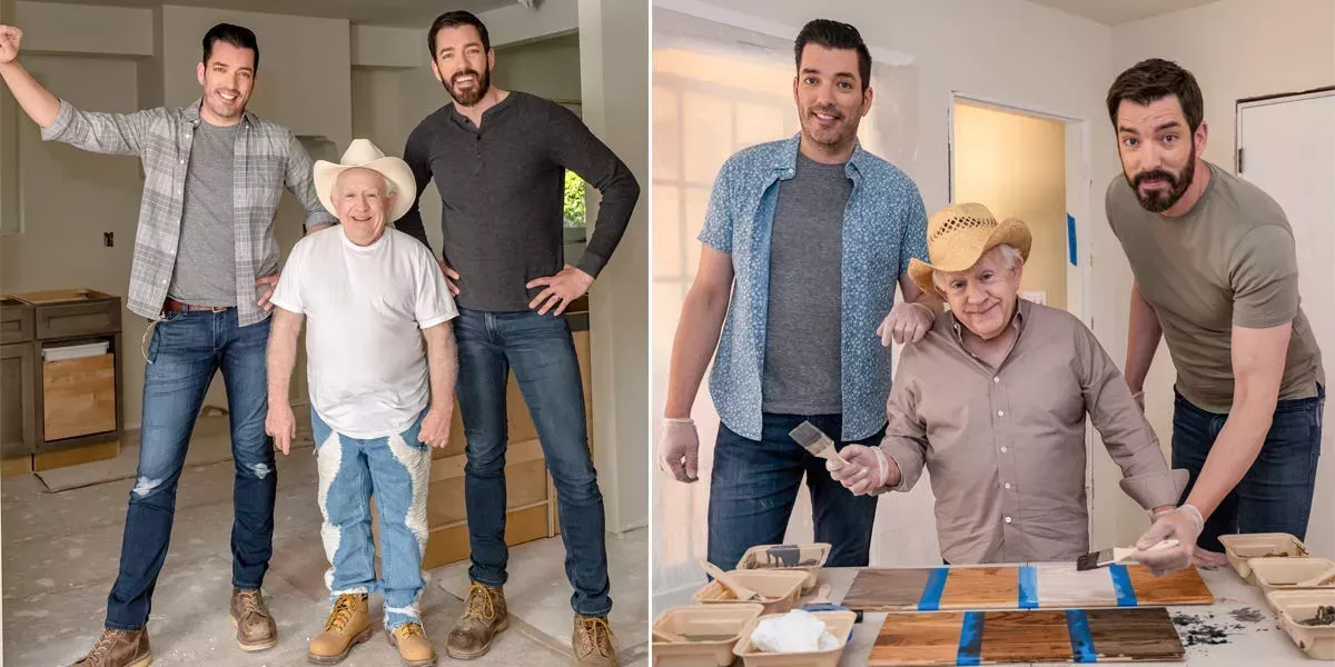 The Property Brothers dijo que Leslie Jordan se presentó en el plató de 'Celebrity IOU' con un sombrero de vaquero diferente cada día para ayudar a renovar una casa para sus amigos de 40 años