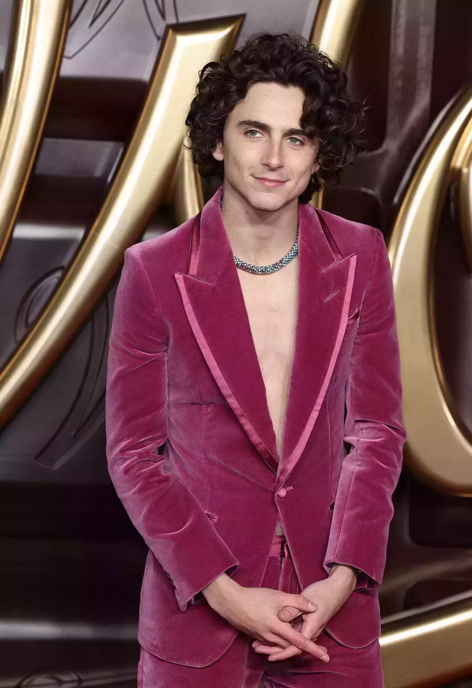 Timothée Chalamet se saltó la camisa en su primera aparición en "Wonka