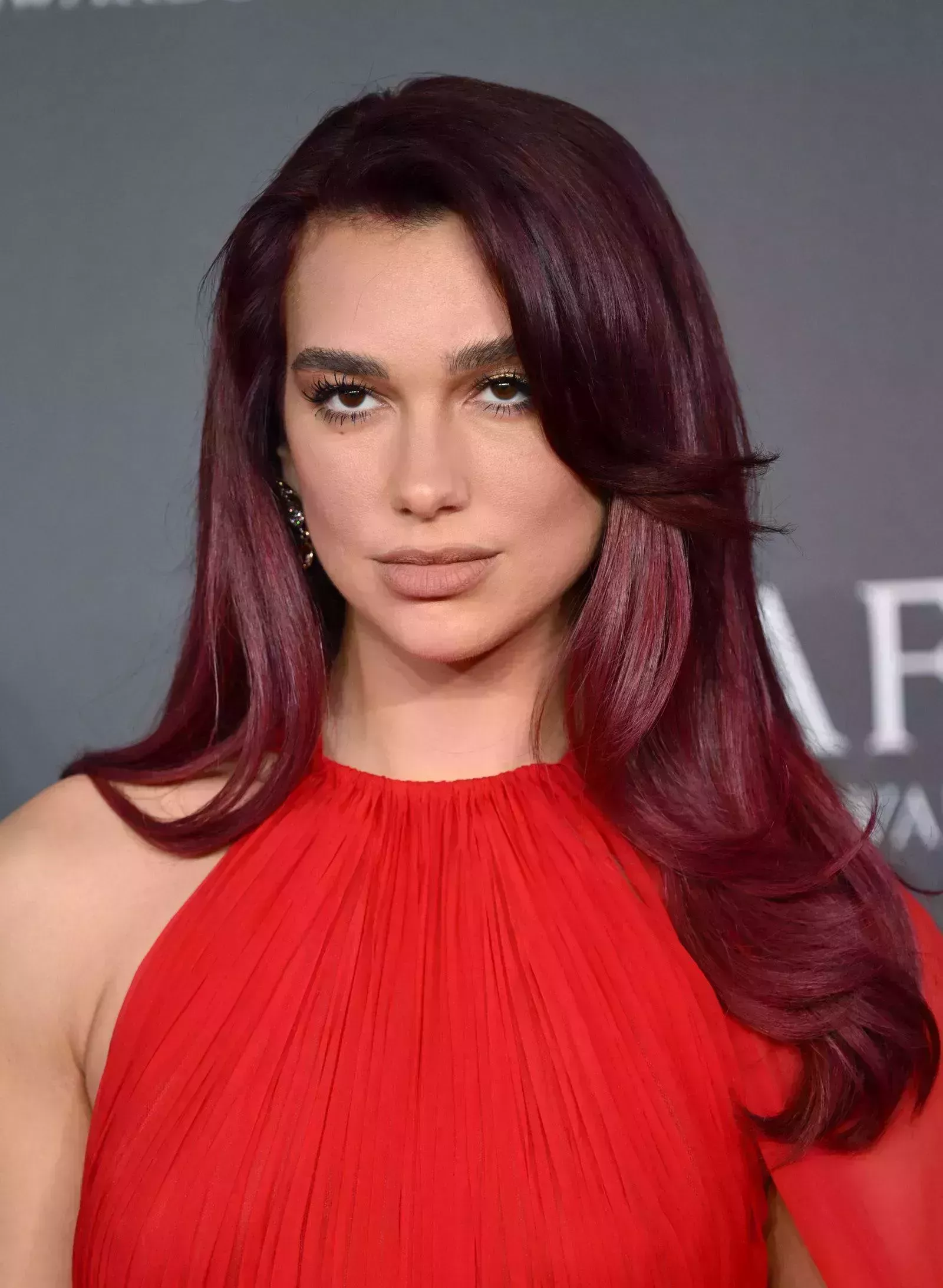 Dua Lipa lució un escarpado vestido de plumas para una fiesta con Callum Turner