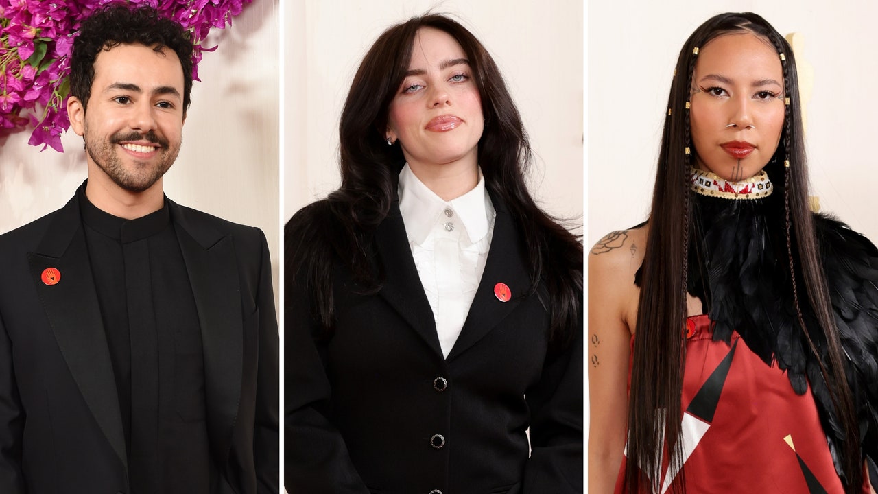 Billie Eilish, Ramy Youssef y otros lucieron pins de Artists4Ceasefire en los Oscar 2024