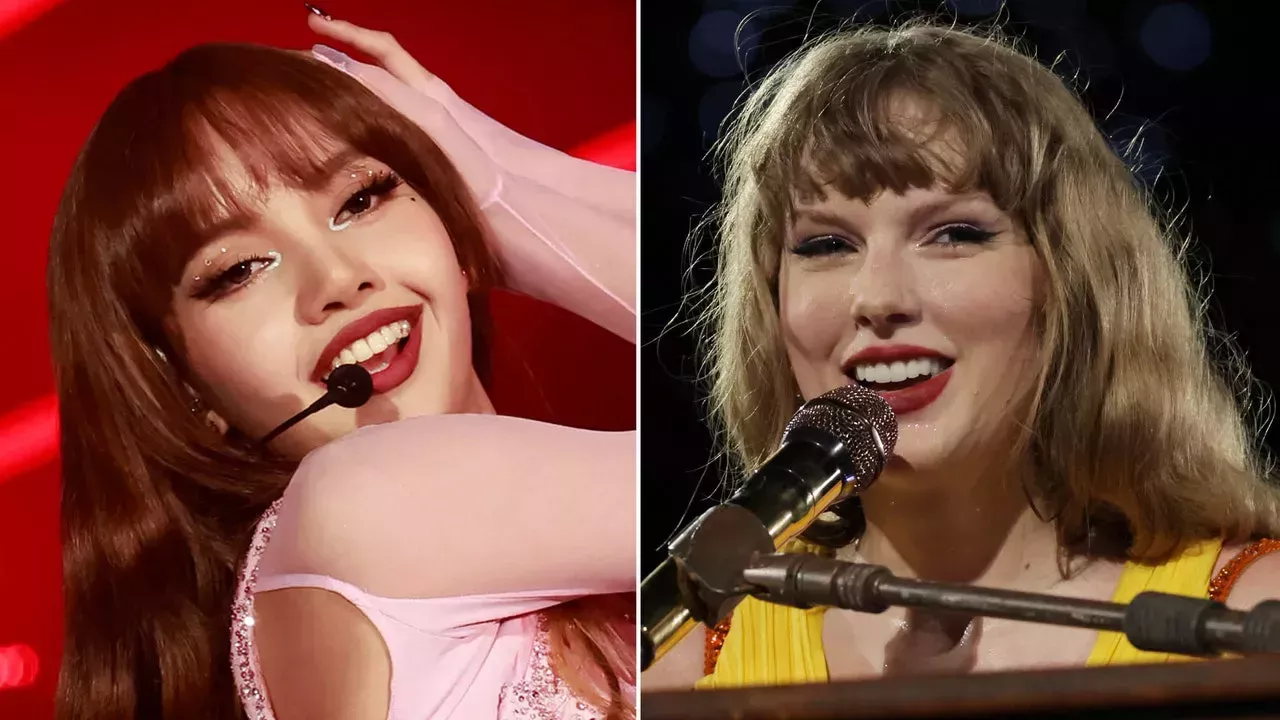 Lisa de BLACKPINK se reunió con Taylor Swift con un top de malla y una falda de cuero