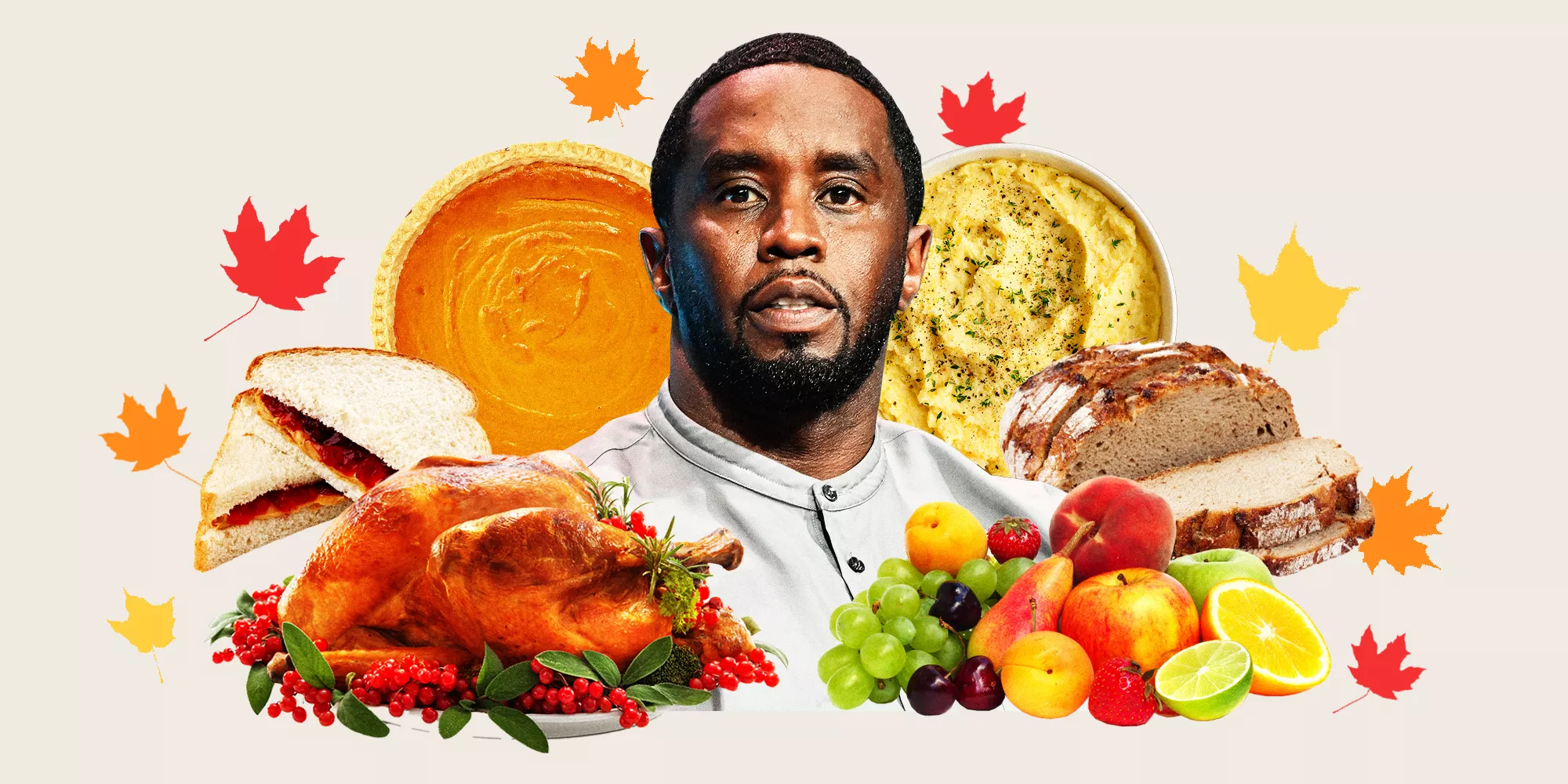 La cena de Acción de Gracias de Diddy en la cárcel: pavo y PB&J