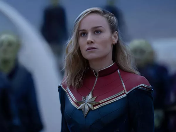 Brie Larson como Captain Marvel en 'The Marvels.' Laura Radford/Marvel Studios
