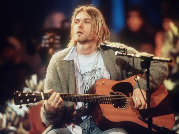 Kurt Cobain graba en