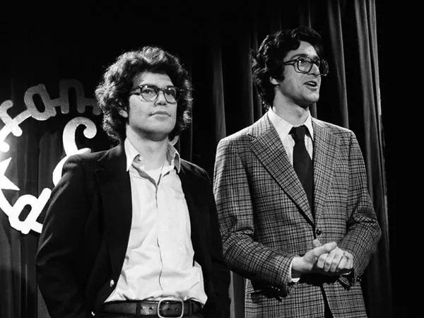 Al Franken y Tom Davis durante