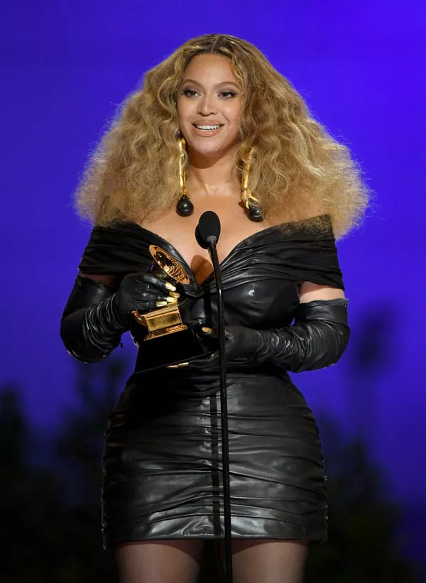 Beyoncé attends the 2021 Grammy Awards