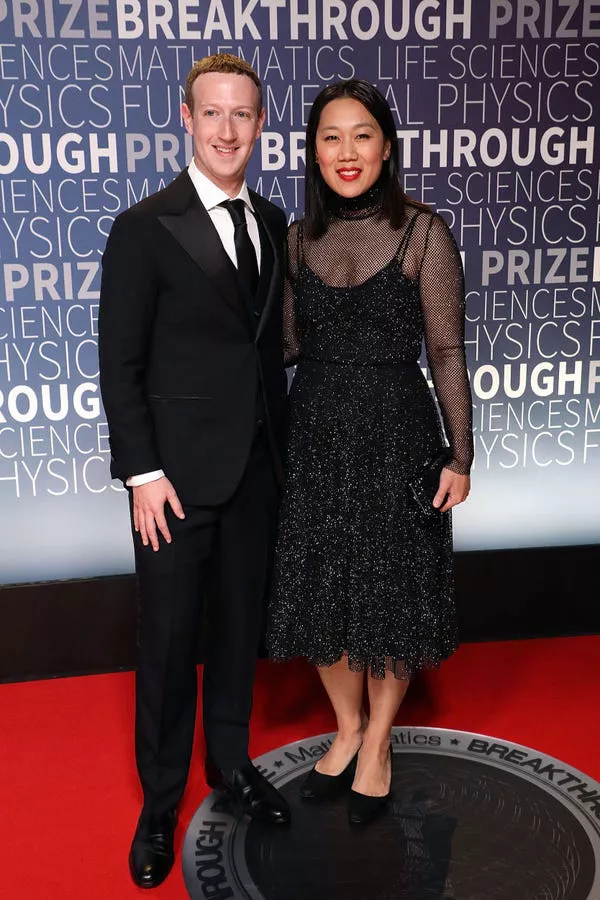 Mark Zuckerberg y Priscilla Chan asistieron a la ceremonia del Breakthrough Prize en 2018.
