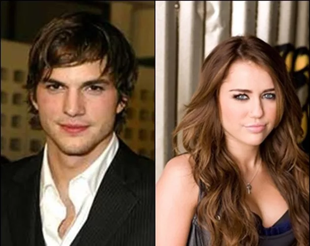 Ashton Kutcher y Miley Cyrus