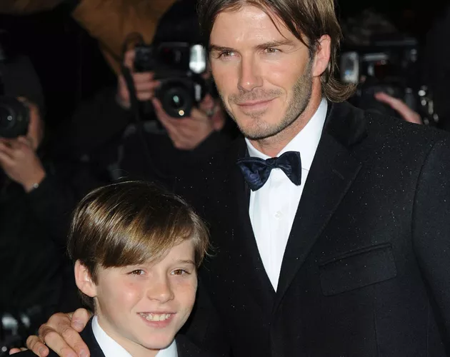 David Beckham y su hijo Brooklyn
