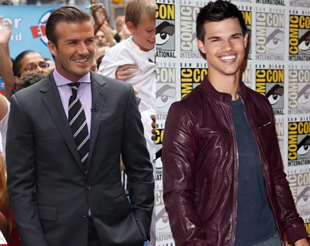 David Beckham y Taylor Lautner