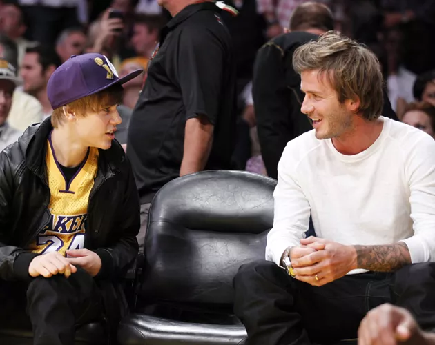 Justin Bieber y David Beckham
