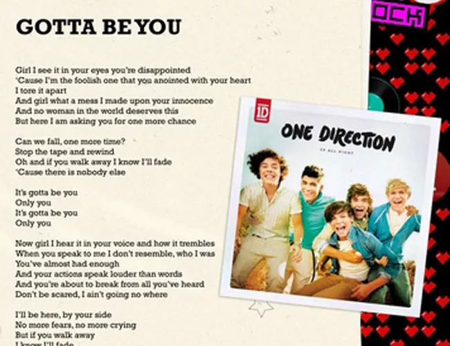 letra one direction