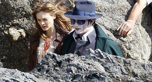 Johnny Depp en el rodaje de "Dark Shadows"